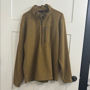 Simms Men's Tan Zip-Up Sweater